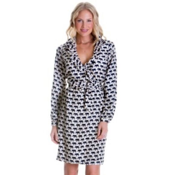 Elizabeth McKay Scotland Dress-Red Giraffes RARE PRINT - Picture 1 of 8